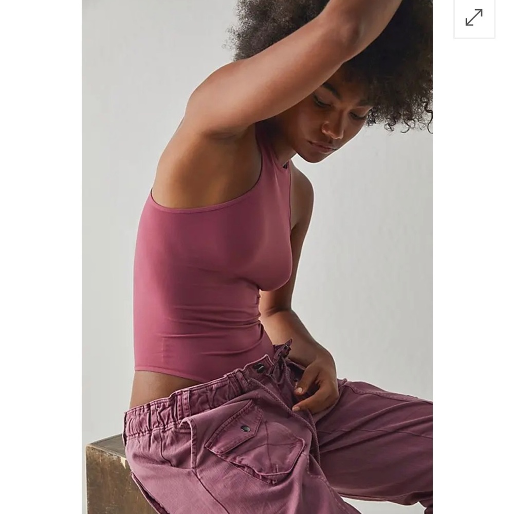 Free People Intimately Down to Earth Bodysuit NWT M/L Bottled Plum